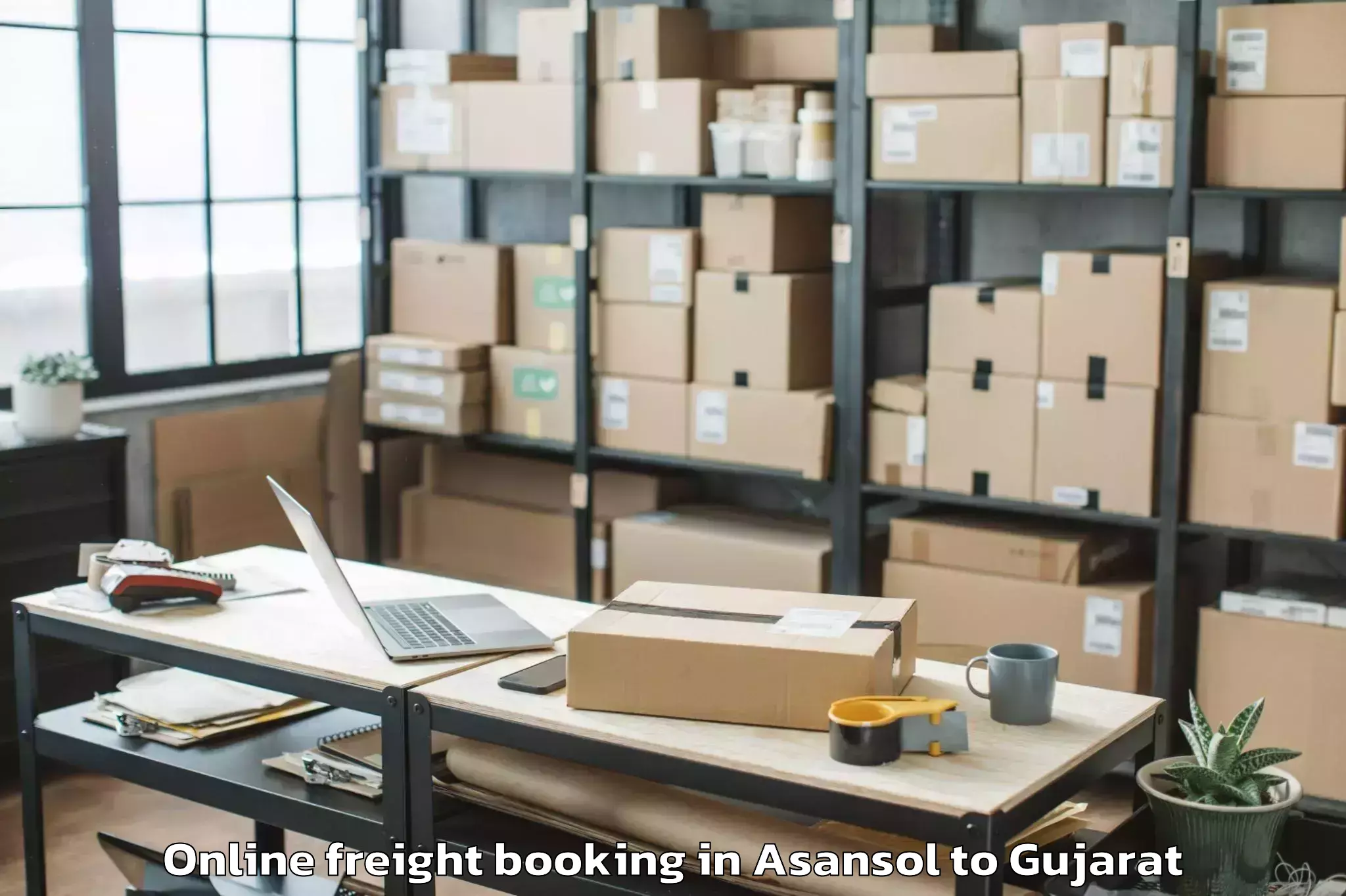 Affordable Asansol to Madhavkampa Online Freight Booking